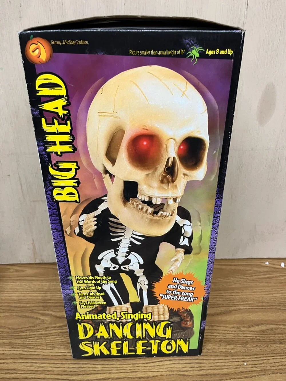 Super Freak Dancing Singing Skeleton Gemmy Halloween Decor Animated